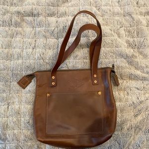Leather tote bag